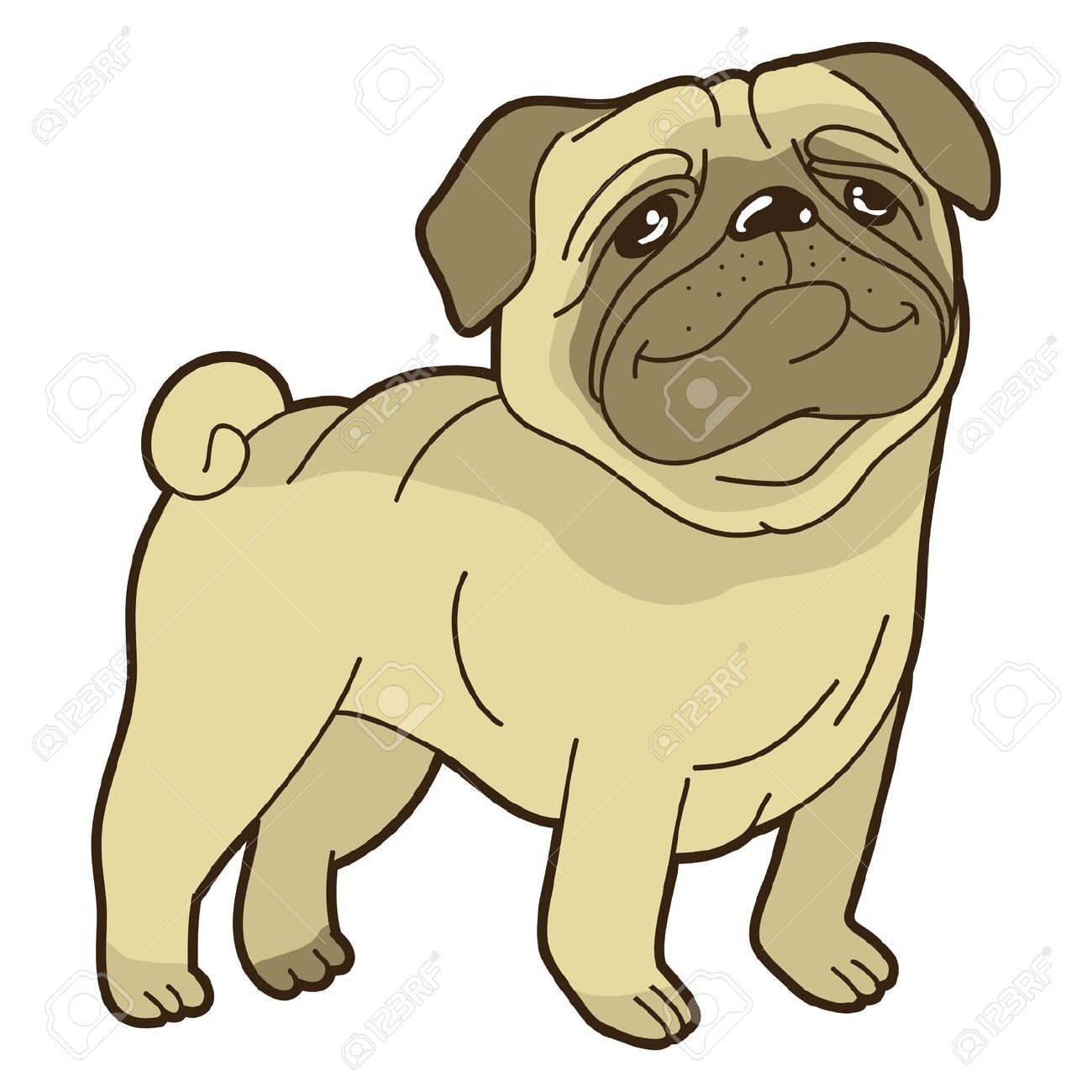 1300x1300 Free Pug Puppy Clipart