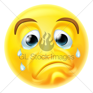 325x325 Crying Face Emoticon Gl Stock Images