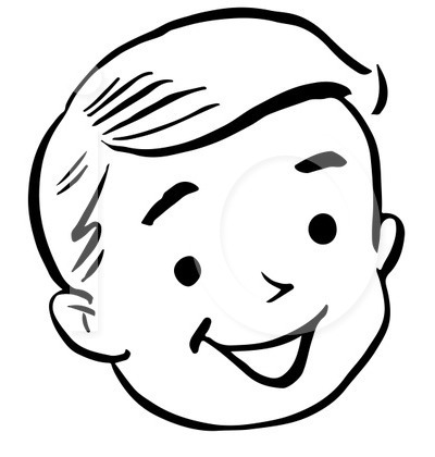400x420 Face Clipart Black And White
