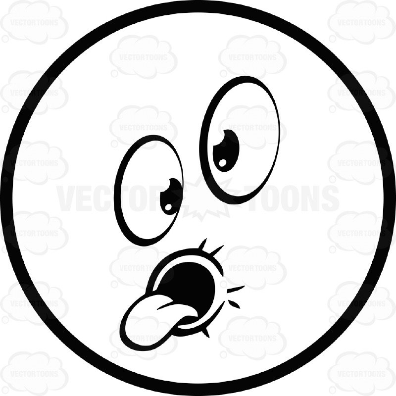 800x800 Large Eyed Black And White Smiley Face Emoticon Goofy Face,