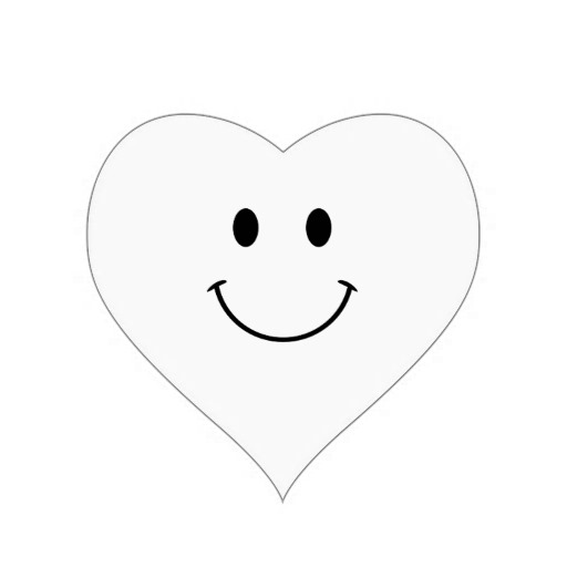 512x512 Black And White Smiley Face