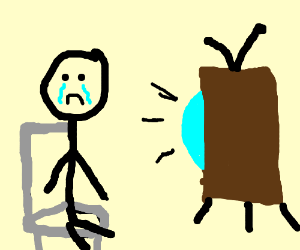 300x250 A Stick Figure Watching A Sad Movie