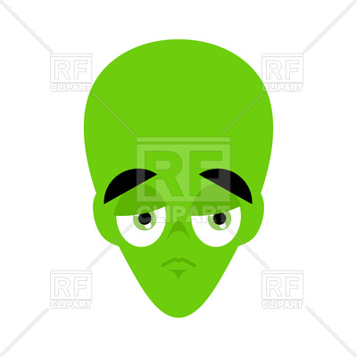 400x400 Ufo Sad Emoji Royalty Free Vector Clip Art Image