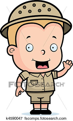 283x470 Clip Art Of Safari Boy K4590047
