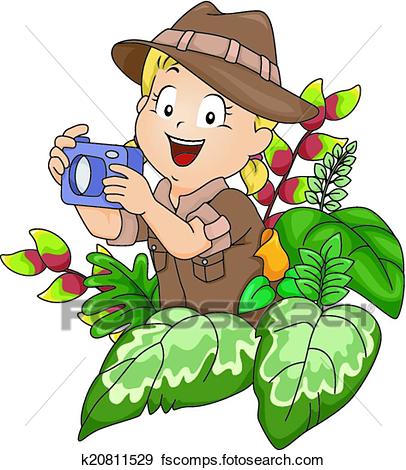 406x470 Clip Art Of Safari Camera K20811529