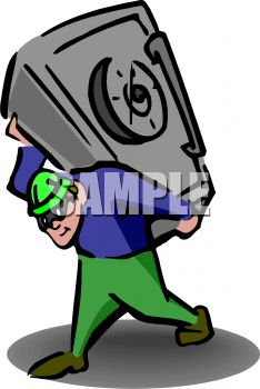 234x350 Robber Stealing A Safe Which He Is Carrying On His Back