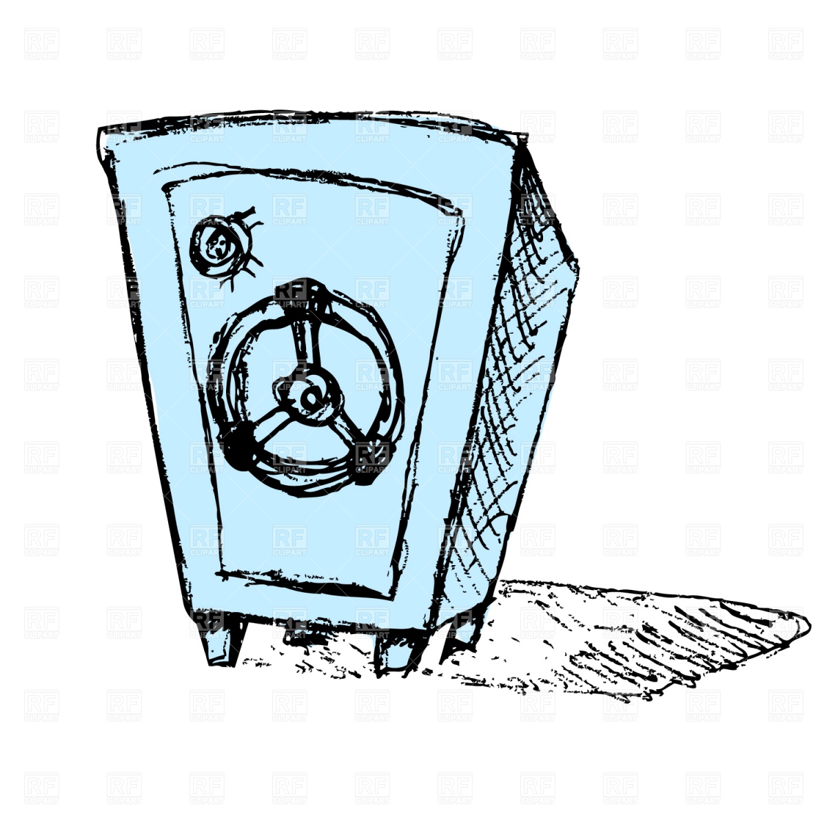 1200x1200 Bank Safe Royalty Free Vector Clip Art Image