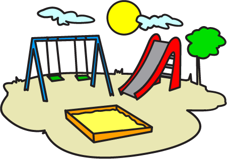 451x317 Be Safe On Playground Clipart