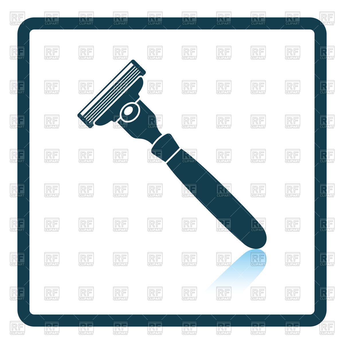 1200x1200 Icon Of Safety Razor On White Background Royalty Free Vector Clip