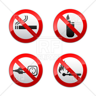 400x400 Prohibited Signs