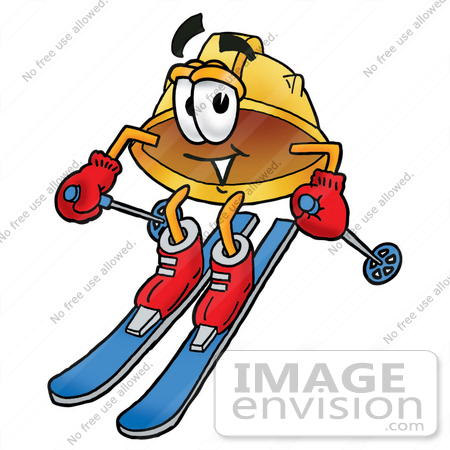 450x450 Clip Art Graphic Of A Yellow Safety Hardhat Cartoon Character