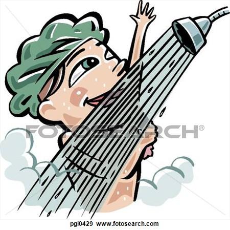 450x449 Singing In The Shower Clipart