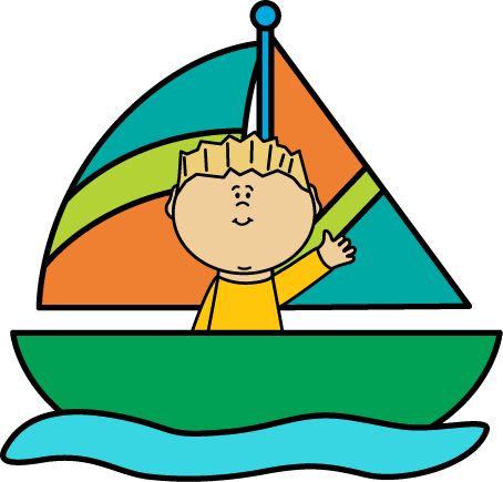 454x435 Boy In A Sailboat Clip Art