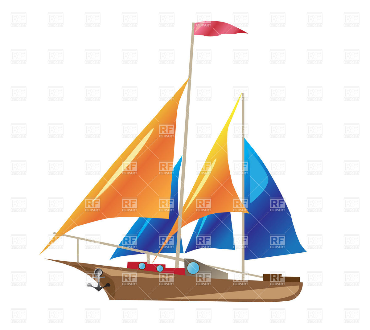 1200x1071 Sail Yacht Royalty Free Vector Clip Art Image