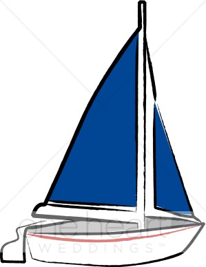 299x388 Blue Sail Sailboat Clipart Nautical Wedding Clipart