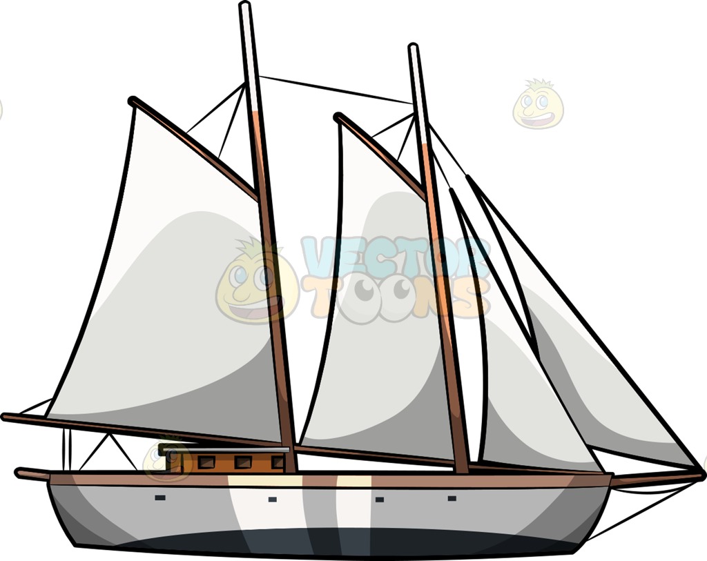1024x813 A Sailboat Cartoon Clipart