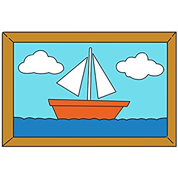 350x350 Sailboat Painting Over The Couch Cartoon Tv Show