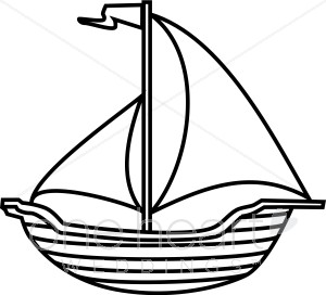 300x272 Sailboat Clipart Black And White