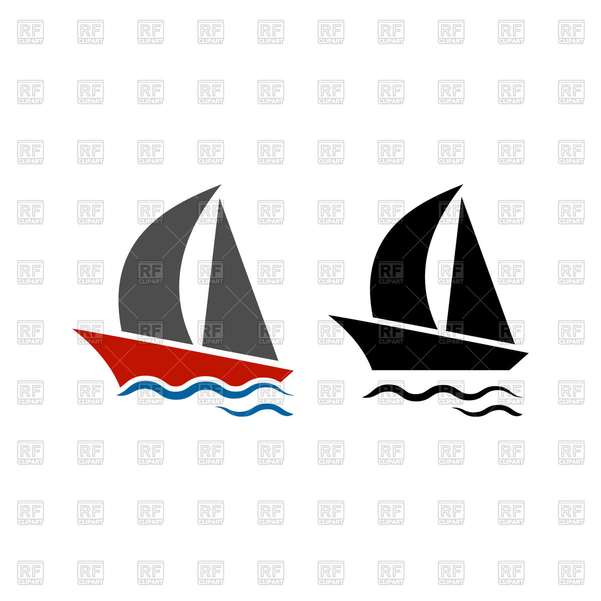 1200x1200 Sailing Boat Icon Free Vector Clip Art Image