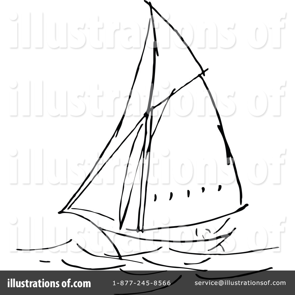 1024x1024 Drawn Sailing Boat Clipart
