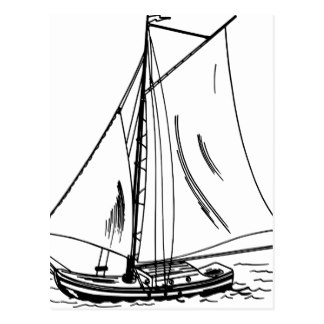 324x324 Sailboat Drawing Postcards Zazzle