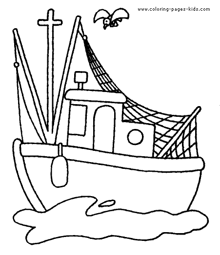 451x524 Boat Coloring Page