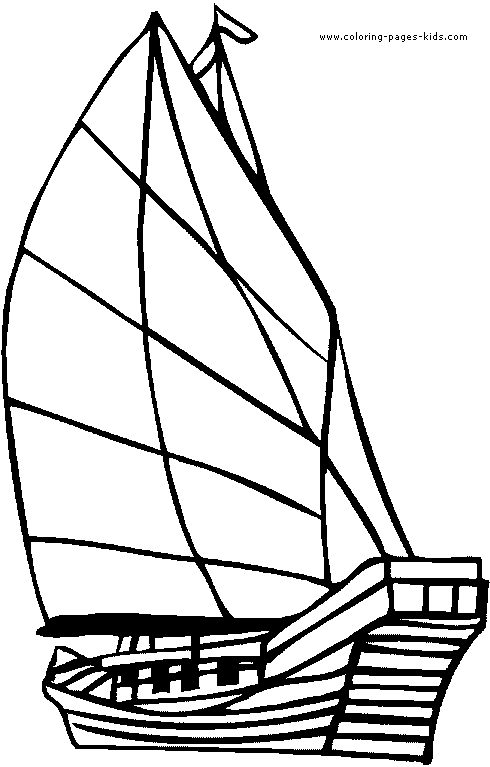 490x767 Sail Boat Coloring Page