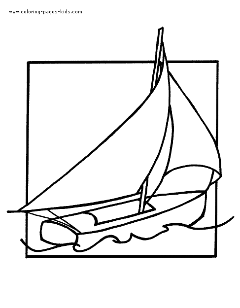 487x625 Sailboat Color Page For Kids