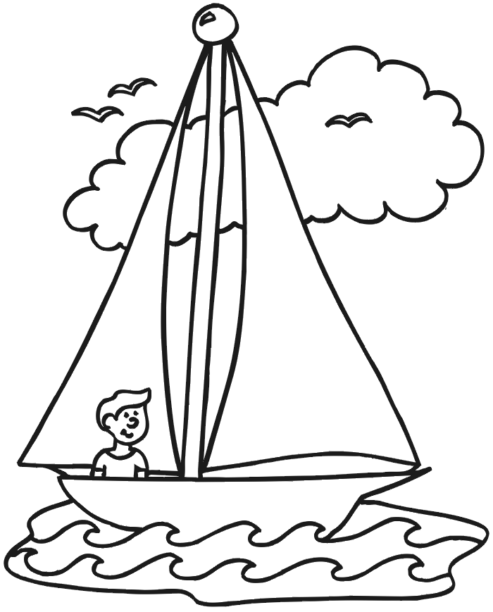 700x869 New 2014 Sailboat Coloring Page Picture For Preschoolers
