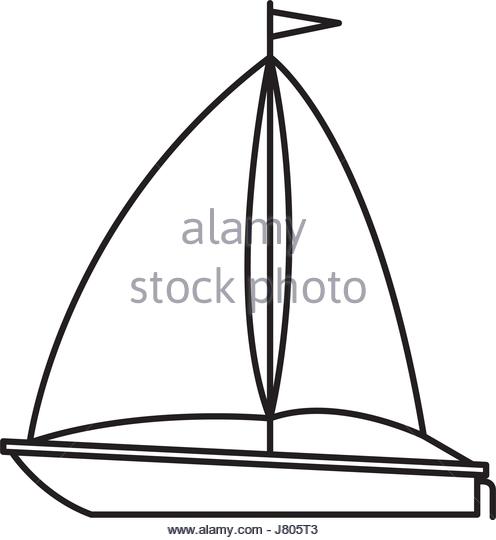 496x540 Black Sailboat Silhouette Vector Stock Photos Amp Black Sailboat