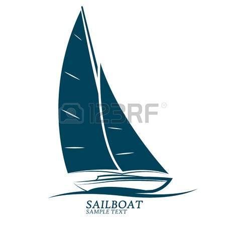450x450 Sailboat Silhouette Icon Set ,vector Illustration Royalty Free