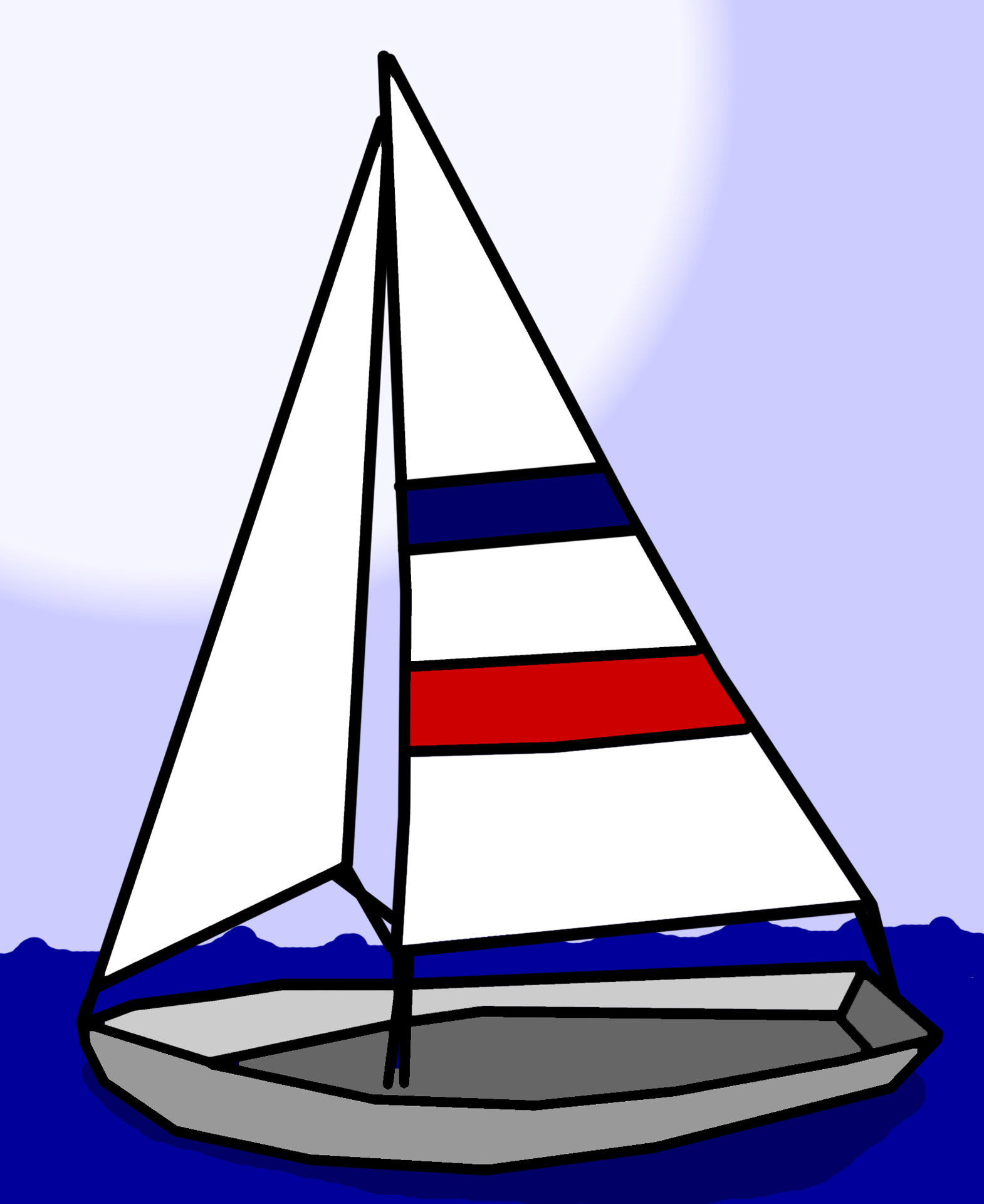 1570x1920 Sailboat Clipart Dinghy Pencil And In Color Sailboat