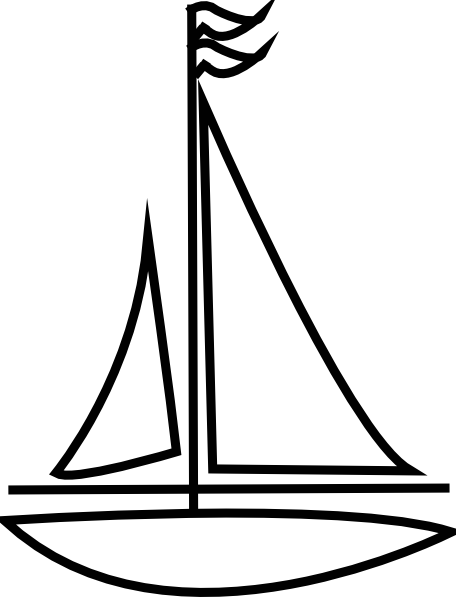 456x597 Sailing Boat Clipart Outline