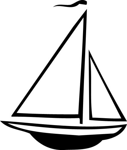 422x500 Sailboat Clipart Silhouette