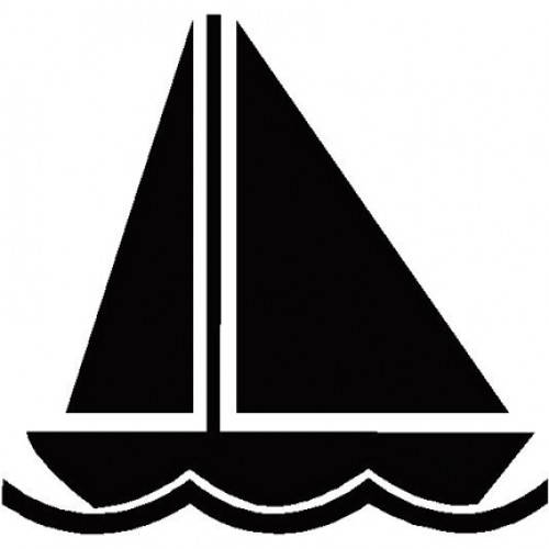 500x500 Sailboat Silhouette Clip Art