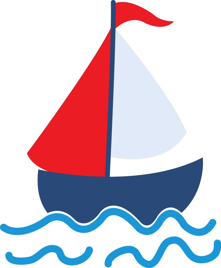 718x870 Sailboat Clipart Red And Blue