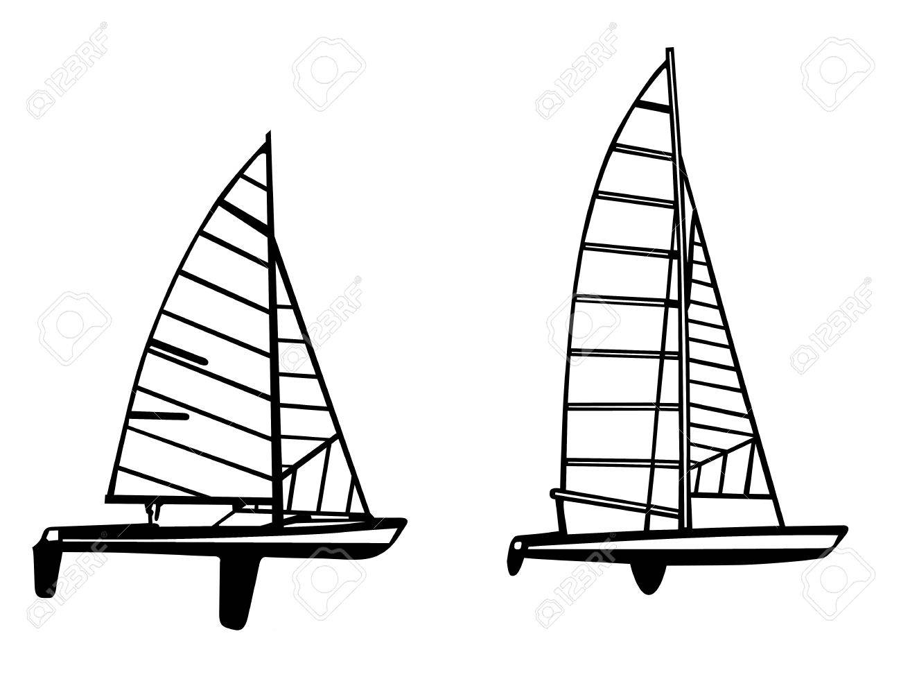 1300x1002 Sailfish Silhouette On White Background, Vector Illustration