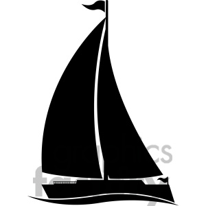 300x300 Sailboat Silhouette Clip Art