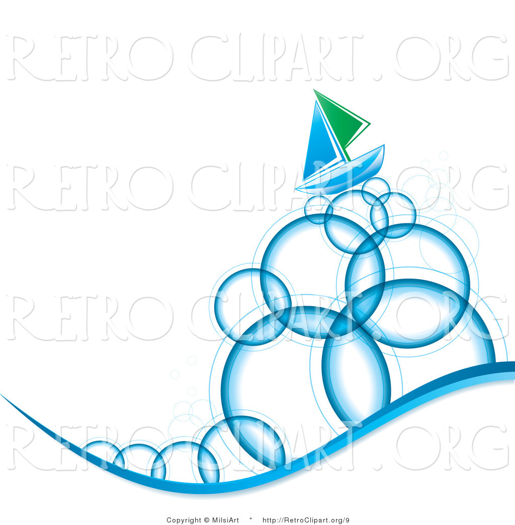 1024x1044 Vector Retro Clipart Of Bubbles And A Sailboat By Milsiart