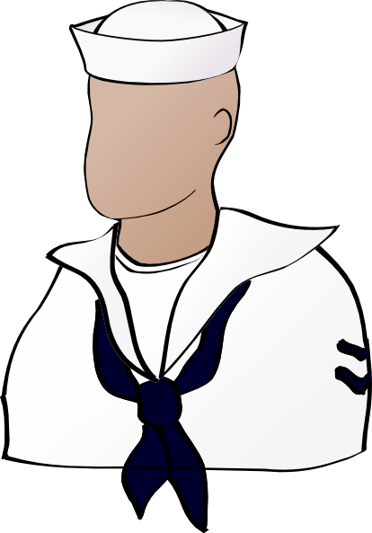 414x593 Faceless Sailor Clip Art