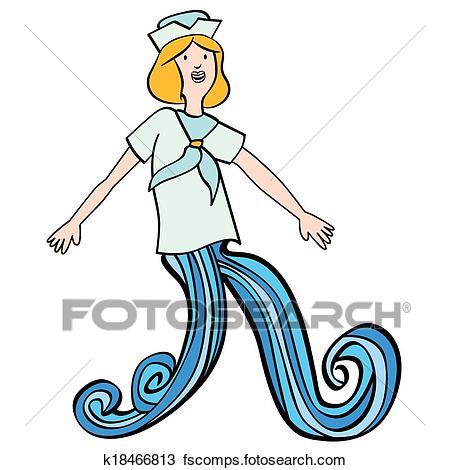 450x470 Clipart Of Sea Legs Sailor Female K18466813
