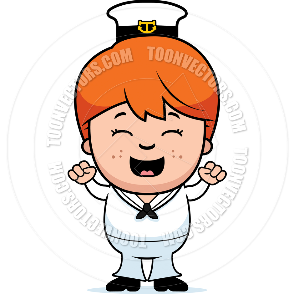 940x940 Cartoon Sailor Boy Celebrating By Cory Thoman Toon Vectors Eps