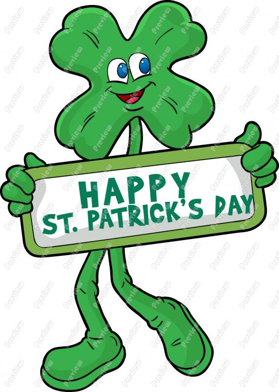 570x800 St Patrick Day Shamrock Clip Art