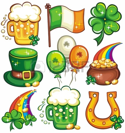 424x450 St. Patricks Day Clip Art On White Background. Royalty Free