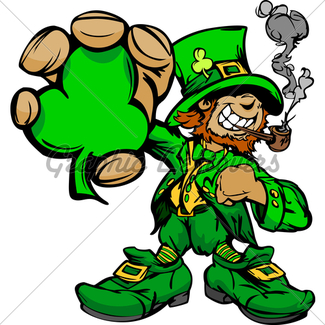 325x325 Smiling St. Patricks Day Leprechaun With Pot Of Gl Stock Images