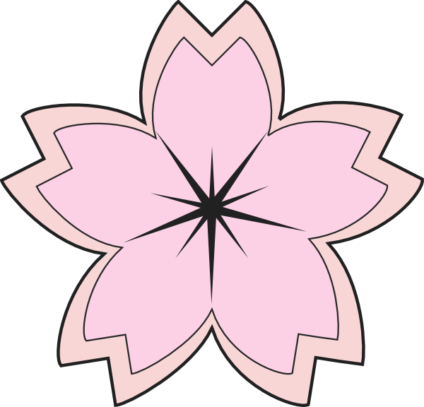 600x576 Salmon Pink Sakura Clip Art