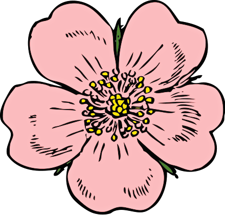 440x420 Blossom Flower Clip Art, Free Blossom Flower Clip Art