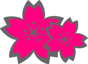 299x219 Pink Sakura Flowers Clip Art