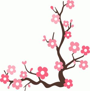 296x300 Sakura Blossom Clipart Border