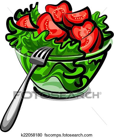 387x470 Clipart Of Fresh Salad K22058180